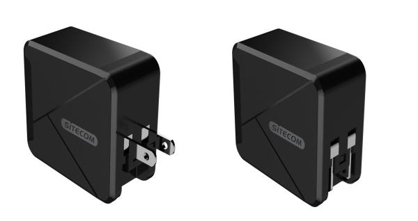 USB-Ladeadapter/USB-Stromnetzteil "CH-013" - mit EU/US/UK/AUS-Adapter - 24 W -